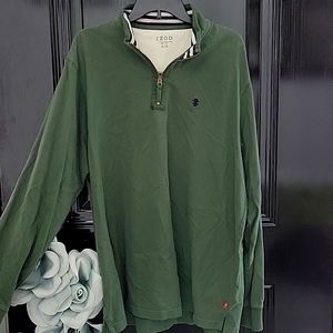 Men's XL, IZOD, Quarter zip, green